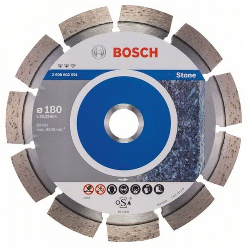 BOSCH Expert for Stone Diamantový dělicí kotouč, 180 x 22,23 x 2,4 x 12 mm 2608602591