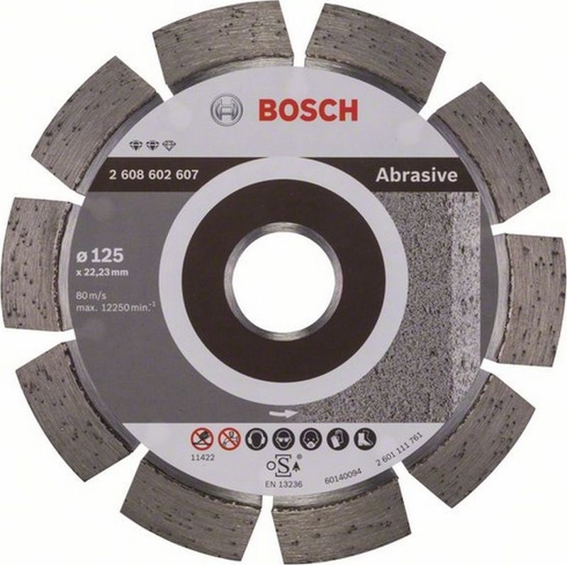 BOSCH Expert for Abrasive Diamantový dělicí kotouč, 125 x 22,23 x 1,6 x 10mm 2608602607