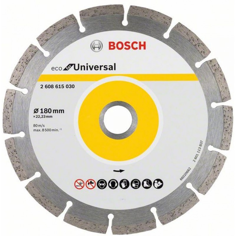 BOSCH ECO For Universal Diamantový dělicí kotouč 180x22.23x2.2x7 mm 10ks 2608615043