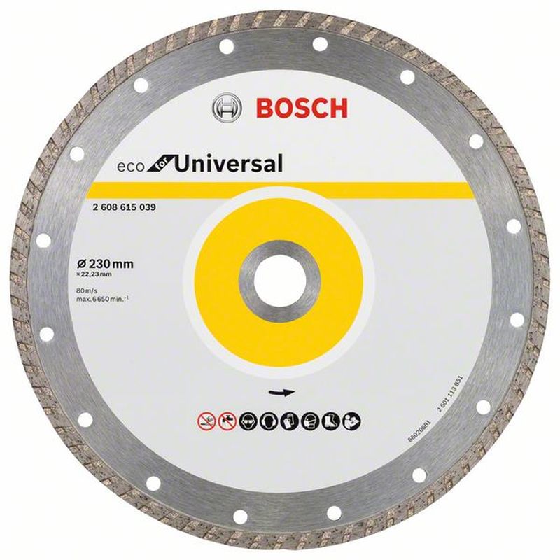 BOSCH Diamantový dělicí kotouč ECO For Universal TURBO, 230 mm 2608615048