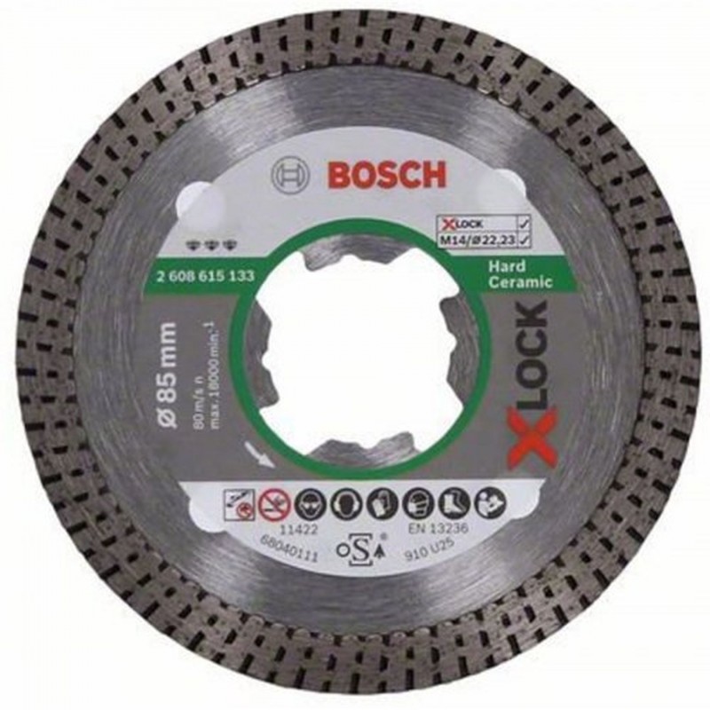 BOSCH X-LOCK Best for Hard Ceramic Diamantový řezný kotouč, 85×22,23×1,4×7 2608615133 BOSCH X-LOCK Best for Hard Ceramic Diamantový řezný kotouč, 85×22,23×1,4×7 2608615133