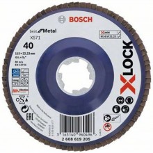 BOSCH X-LOCK Best for Metal Lamelový brusný kotouč X571, 115x22,23mm, G40, 2608619205