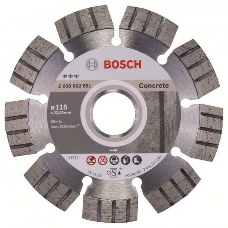 BOSCH Best for Concrete Diamantový dělicí kotouč, 115 mm 2608602651