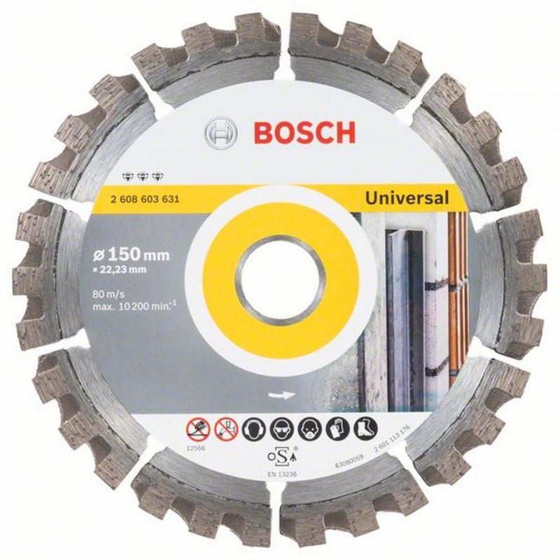 BOSCH Best for Universal Diamantový dělicí kotouč, 150 x 22,23 x 2,4 x 12 mm 2608603631 BOSCH Best for Universal Diamantový dělicí kotouč, 150 x 22,23 x 2,4 x 12 mm 2608603631
