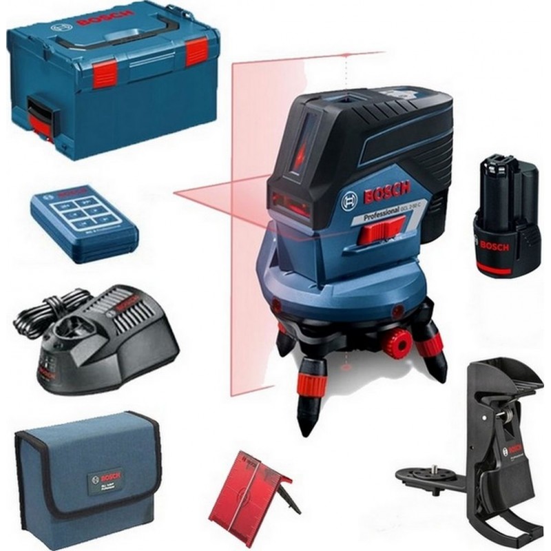 BOSCH GCL 2-50 C křížový laser + RM 3 + BM 3 + RC 2 + 1 x aku + L-Boxx 0601066G04