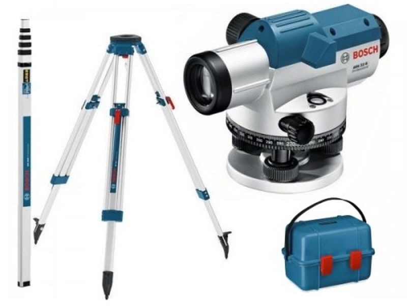 BOSCH GOL 20 D Optický nivelační přístroj + BT 160 stavební stativ + GR 500 měřicí lať 061599404R BOSCH GOL 20 D Optický nivelační přístroj + BT 160 stavební stativ + GR 500 měřicí lať 061599404R