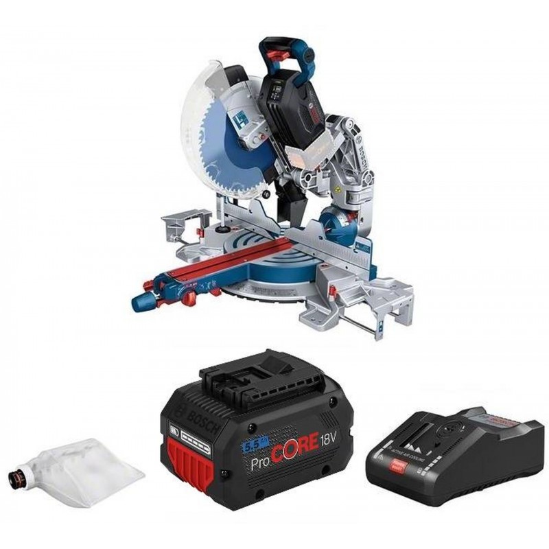 BOSCH GCM 18V-305 GDC Akumulátorová pokosová pila BITURBO, 2× aku ProCORE18V 5,50Ah 0601B43002 BOSCH GCM 18V-305 GDC Akumulátorová pokosová pila BITURBO, 2× aku ProCORE18V 5,50Ah 0601B43002