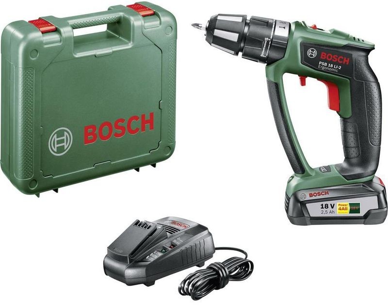BOSCH PSB 18 LI-2 Ergonomic (1 x aku 2,5 Ah) Aku příklepový šroubovák 06039B0300