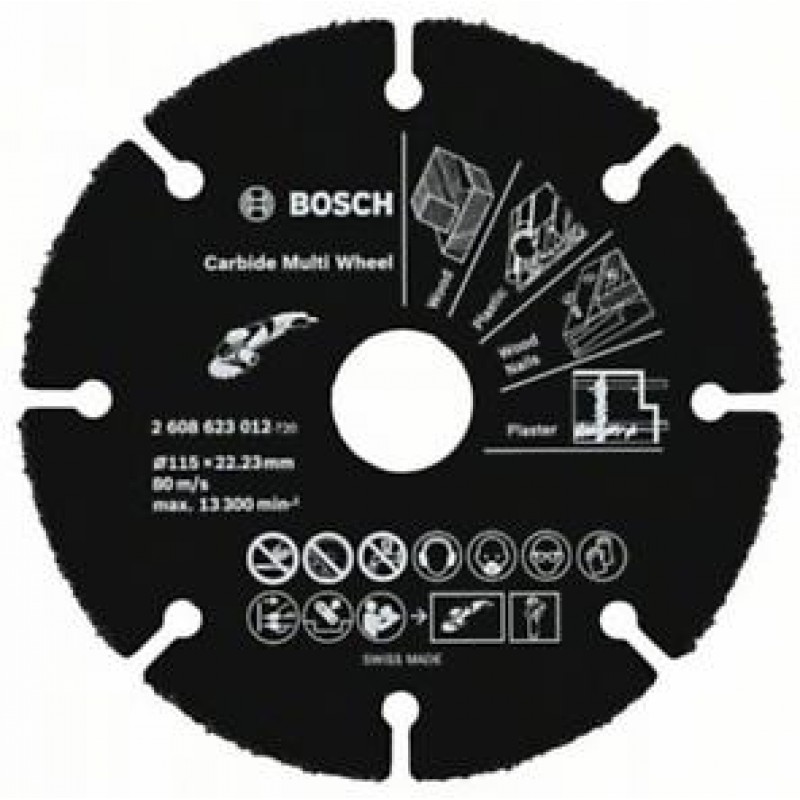 BOSCH Multi Wheel Rozbrušovací kotouč z tvrdokovu 115 X 22,23 mm 2608623012 BOSCH Multi Wheel Rozbrušovací kotouč z tvrdokovu 115 X 22,23 mm 2608623012