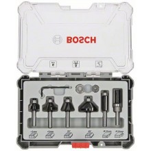 BOSCH Sada fréz 6 mm s vřetenem Trim&Edging, 6 ks 2607017468