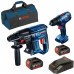 BOSCH GSR 180-Li Aku vrtací šroubovák + GBH 180-Li Aku vrtací kladivo 06019F8102