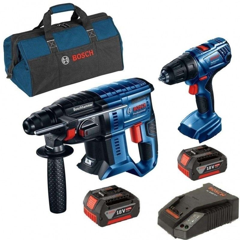 BOSCH GSR 180-Li Aku vrtací šroubovák + GBH 180-Li Aku vrtací kladivo 06019F8102 BOSCH GSR 180-Li Aku vrtací šroubovák + GBH 180-Li Aku vrtací kladivo 06019F8102