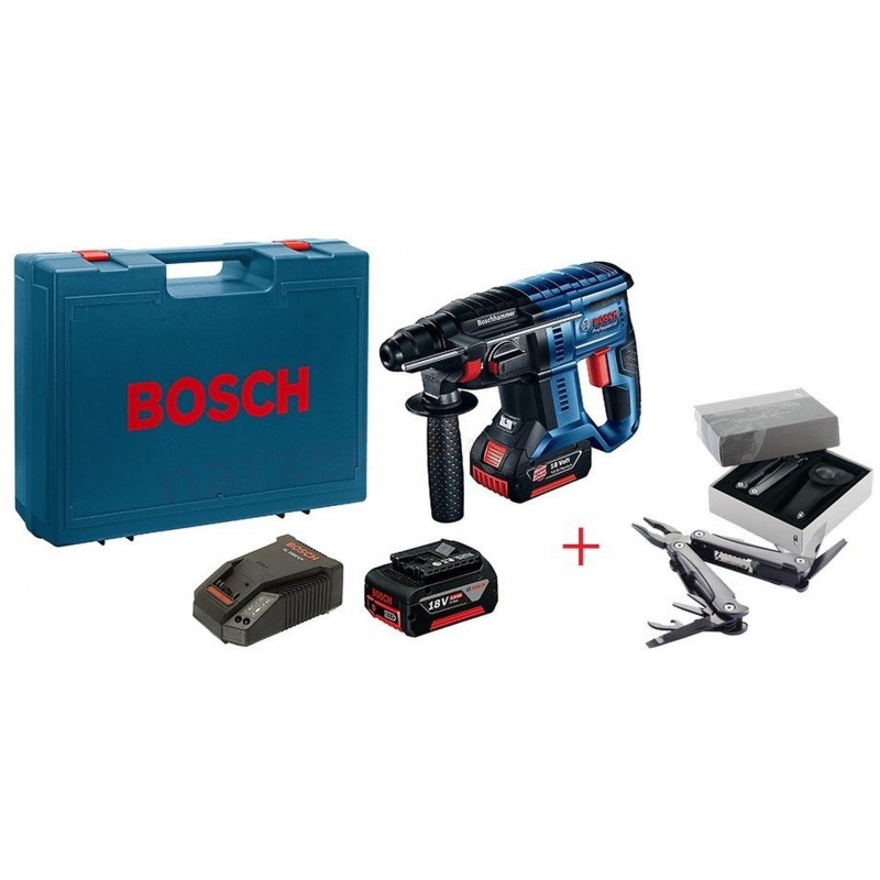 BOSCH GBH 180-LI akumulátorové vrtací kladivo + Multifunkční nářadí Swiss Peak 0611911023 BOSCH GBH 180-LI akumulátorové vrtací kladivo + Multifunkční nářadí Swiss Peak 0611911023
