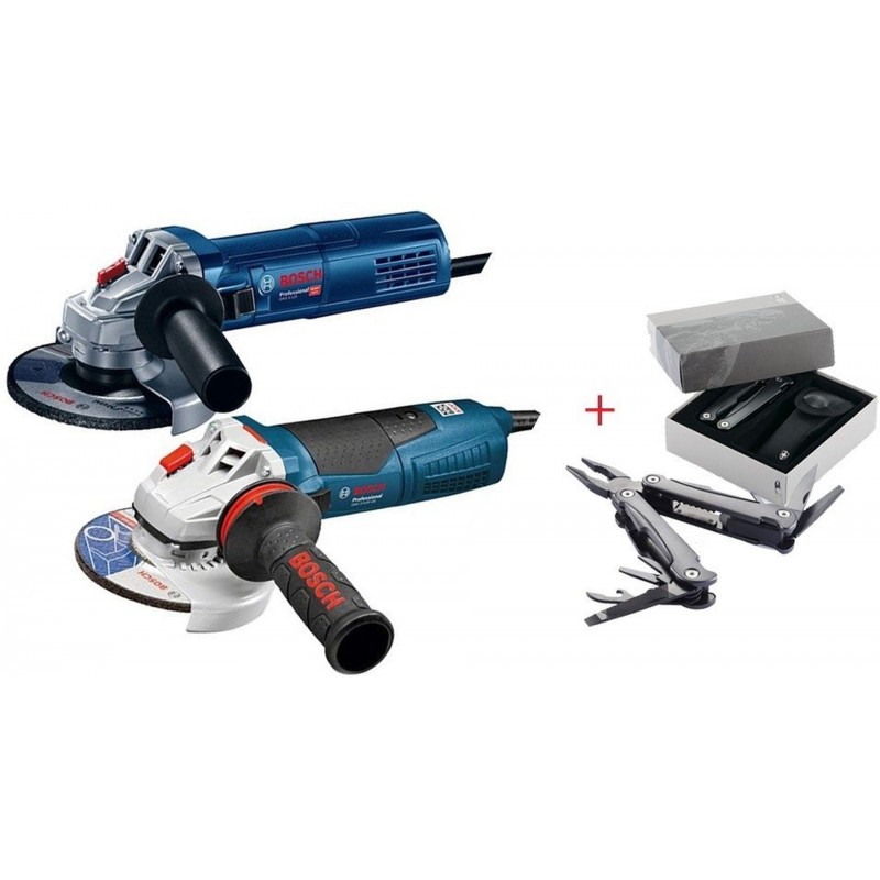 BOSCH GWS 17-125 CIE úhlová bruska + GWS 9-125 úhlová bruska + multifunkční nářadí Swiss Peak 0615990L05 BOSCH GWS 17-125 CIE úhlová bruska + GWS 9-125 úhlová bruska + multifunkční nářadí Swiss Peak 0615990L05