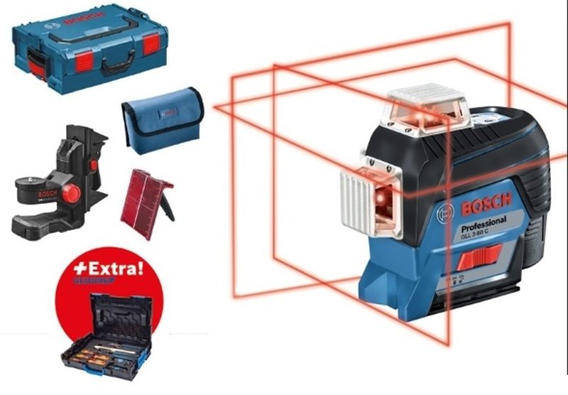 BOSCH GLL 3-80 C + držák BM 1 + sada nářadí Gedore 26ks 06159940KN BOSCH GLL 3-80 C + držák BM 1 + sada nářadí Gedore 26ks 06159940KN