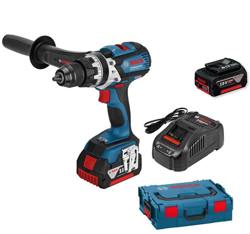 BOSCH GSB 18 VE-EC akumulátorový kombinovaný šroubovák, L-BOSXX, 2 x 5,0 Ah 0.601.9F1.302