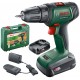 BOSCH UniversalDrill 18V Akumulátorový dvourychlostní vrtací šroubovák, 2x1,5Ah 06039D4002