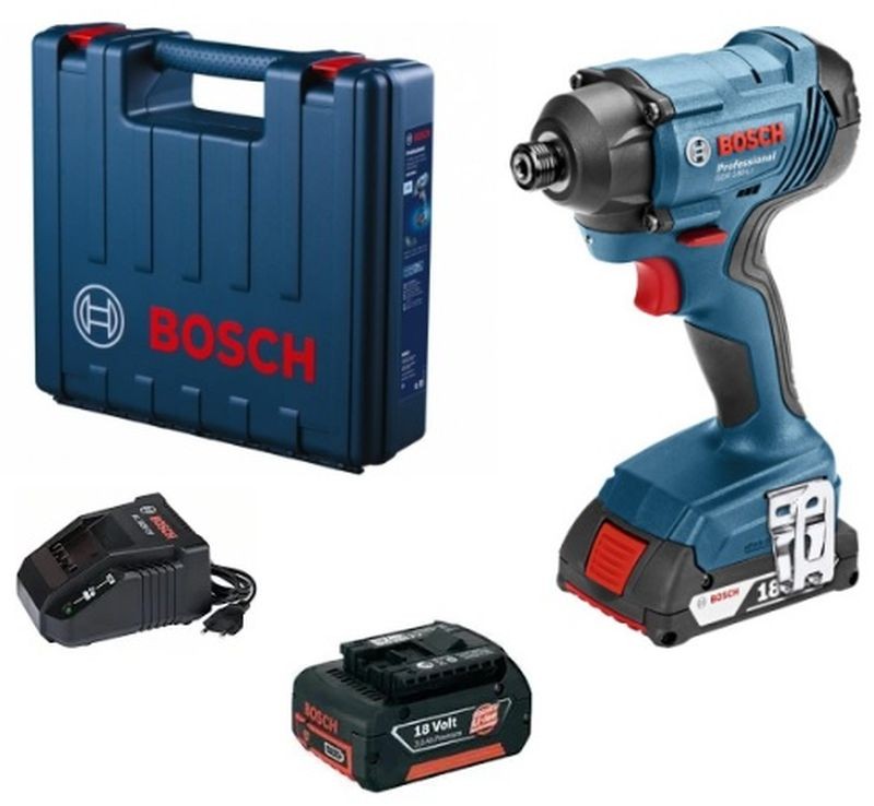 BOSCH GDR 180-LI Professional Rázový utahovák 18 V, 2 x 3,0 Ah, kufr 06019G5120