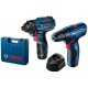 BOSCH Sada: GSR 120-LI + GDR 120-LI + GBA 12V 2.0Ah + GAL 1210 CV 4059952590998