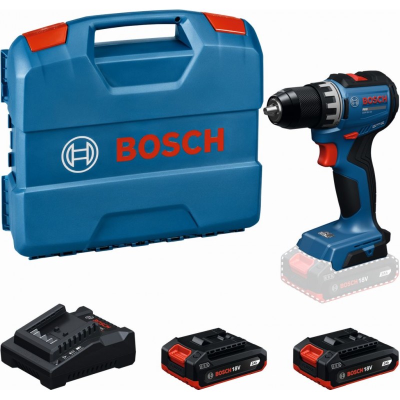 BOSCH GSR18V-52 PROFFESIONAL Aku vrtací šroubovák, 2x 2,0Ah, L-Case 06019S0025 BOSCH GSR18V-52 PROFFESIONAL Aku vrtací šroubovák, 2x 2,0Ah, L-Case 06019S0025