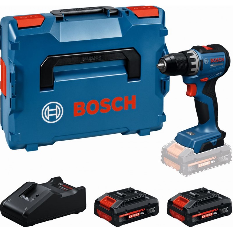 BOSCH GSR18V-52 PROFESSIONAL Aku vrtací šroubovák, 2× EXBA18V-40 - 4,0Ah, L-BOXX 06019S002C BOSCH GSR18V-52 PROFESSIONAL Aku vrtací šroubovák, 2× EXBA18V-40 - 4,0Ah, L-BOXX 06019S002C