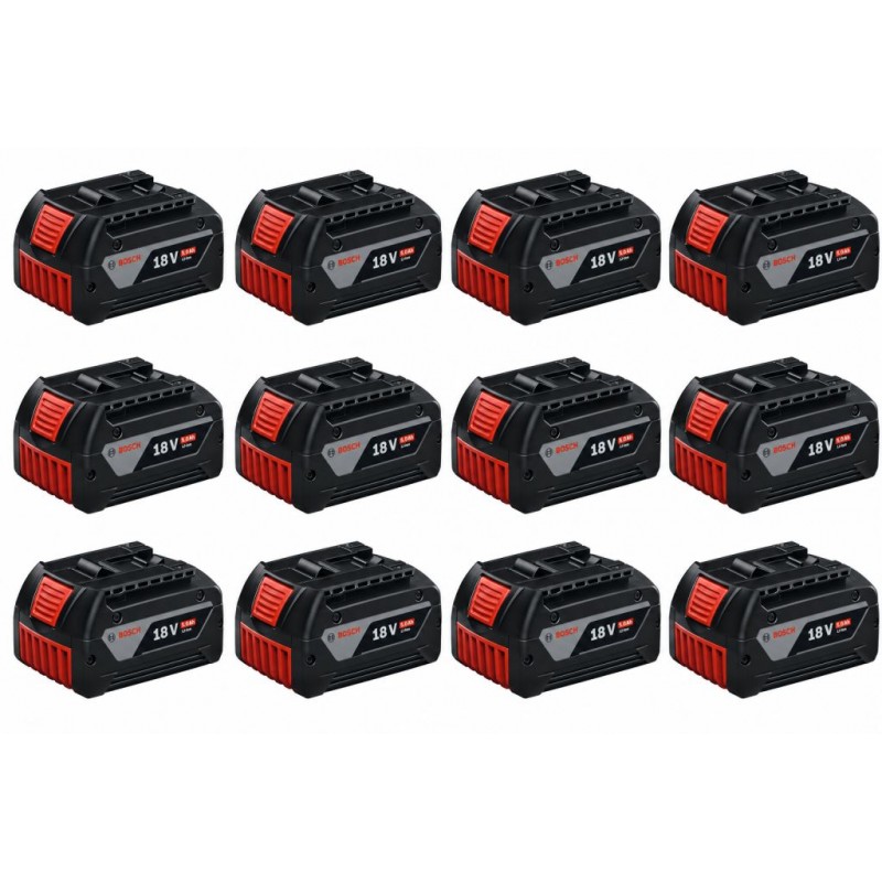 BOSCH GBA PROFESSIONAL 18 V Sada 12ti baterií 5,0 Ah 0602494003