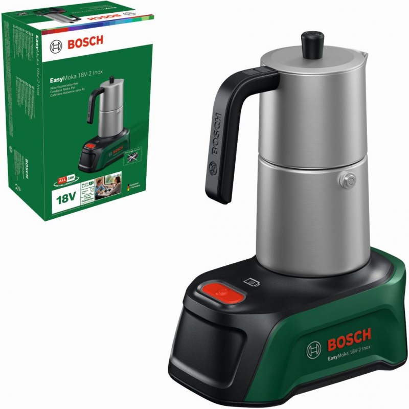 BOSCH EasyMoka 18V-2 Inox Aku nerezová konvice na kávu, bez aku 06039E4100