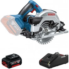 BOSCH GKS 18V-57 Akumulátorová okružní pila + GBA 18V 4.0Ah + GAL 18V-40 0615990M42