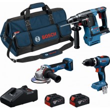 BOSCH PROFESSIONAL Sada nářadí 18V GSB+GBH+GWS+2× 5.0+GAL18V-40 0615A002M4