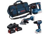 BOSCH Sada nářadí PROFESSIONAL GSB + GBH + GWS + 3x 5,0Ah 0615A500AH