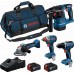 BOSCH PROFESSIONAL Sada nářadí GSR+GDX+GBH+GWS+2× 5,0 Ah+GAL18V-40 0615A500BK