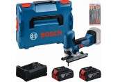 BOSCH Sada nářadí PROFESSIONAL GST 18V-125 S + 2×5.0Ah + 15dílná sada plátků 0615A500E5