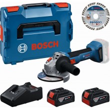 BOSCH GWS 18V-8 PROFESSIONAL Sada nářadí 2× GBA 4.0Ah + kotouč + L-BOXX 0615A500E7