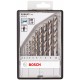 BOSCH Sada spirálových vrtáků do kovu HSS-G, Robust Line, 135° 1–10 mm, 10 kusů 2607010535