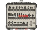 BOSCH Smíšená sada tvarových fréz s vřetenem 1/4", 30 ks 2607017476
