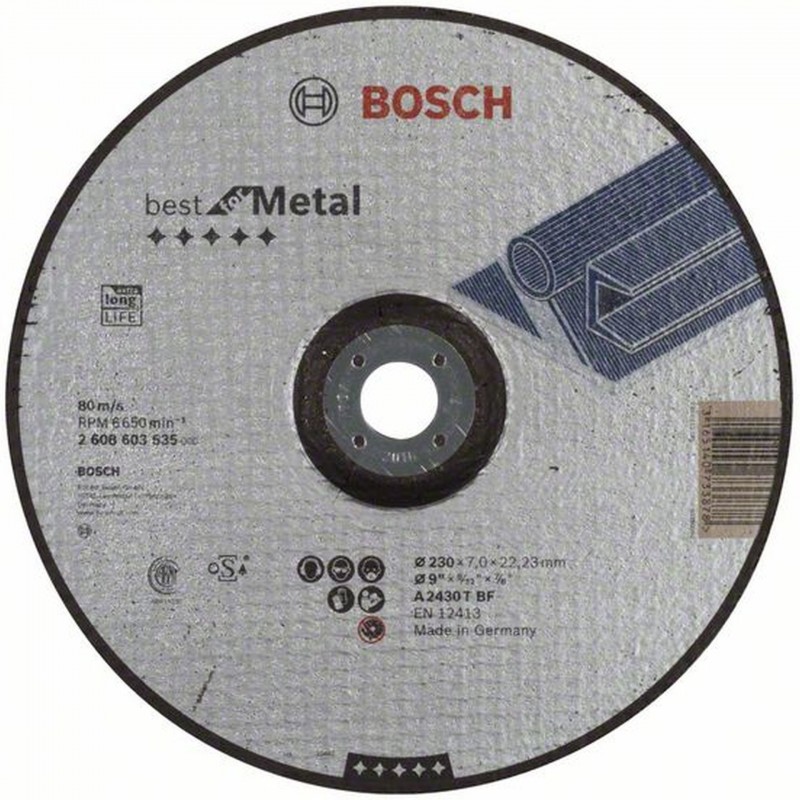 BOSCH Best for Metal Hrubovací kotouč profilovaný 230 x 22,23mm 2608603535