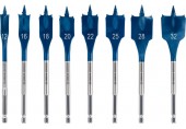 BOSCH 8dílná sada plochých vrtáků do dřeva EXPERT Self Cut Speed, 12/16/18/20/22/25/28/32 mm 2608900335