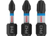 BOSCH Bity PRO PH Impact, PH1 × 25, PH2 × 25, PH3 × 25 mm, 3 ks 2608522470