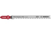 BOSCH Pilový plátek pro přímočaré pily PRO Plastics PVC clean T102H100 mm, 2 ks 2608665238