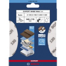 BOSCH Brusná síť Expert W480 web, smíšená sada, 6ks 2608902431