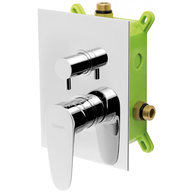 NOVASERVIS TITANIA SMART podomítková baterie s boxem,chrom,2 vývody BOX98051R,0