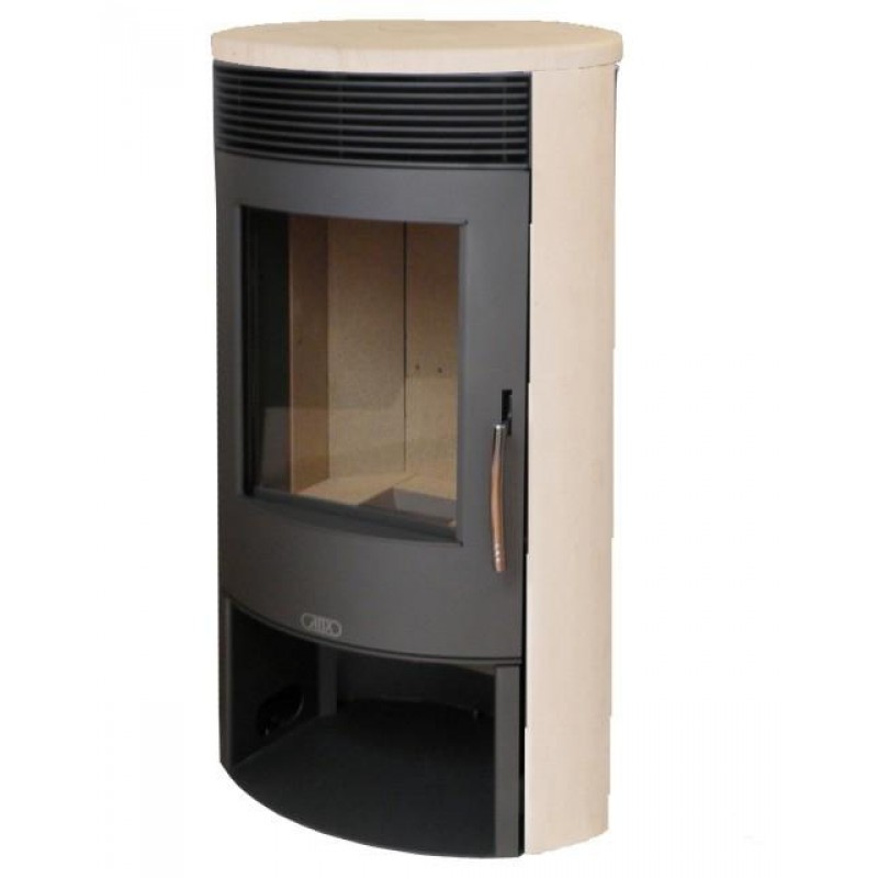 ABX Tartu 5, krbová kamna na dřevo, černý plech + cream, vč. horní desky