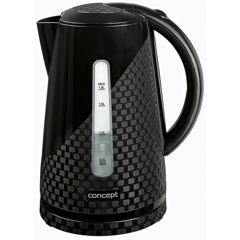 CONCEPT RK-2321 Rychlovarná konvice plastová 1,8 l Black s 3D potiskem rk2321 CONCEPT RK-2321 Rychlovarná konvice plastová 1,8 l Black s 3D potiskem rk2321