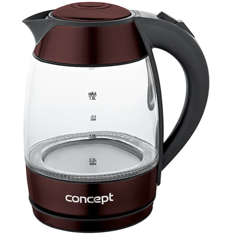 CONCEPT RK-4051 Rychlovarná konvice skleněná 1,8 l CHOCOLATE rk4051 CONCEPT RK-4051 Rychlovarná konvice skleněná 1,8 l CHOCOLATE rk4051