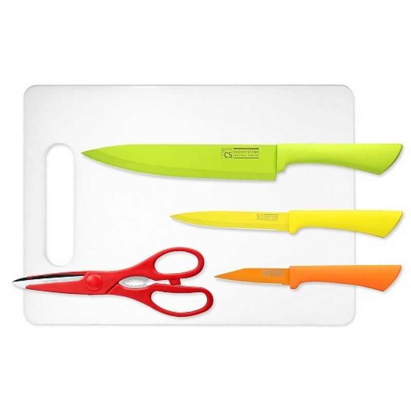 CS SOLINGEN Nůž s nepřilnavou čepelí - sada s prkénkem 5 ks GOOD4U CS-035006