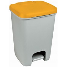 CURVER ESSENTIALS 20L Odpadkový koš, šedý/žlutý 00759-N04