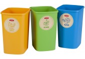 CURVER ECO Friendly 3x10L Set košů na tříděný odpad (modrá, zelená, žlutá) 02173-999