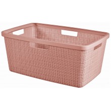 CURVER JUTE 46L Koš na čisté prádlo 59 x 39 x 26 cm, růžový 08091-204