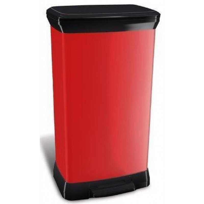 CURVER DECO BIN 50L Odpadkový koš 39 x 29 x 73 cm červený 02162-931