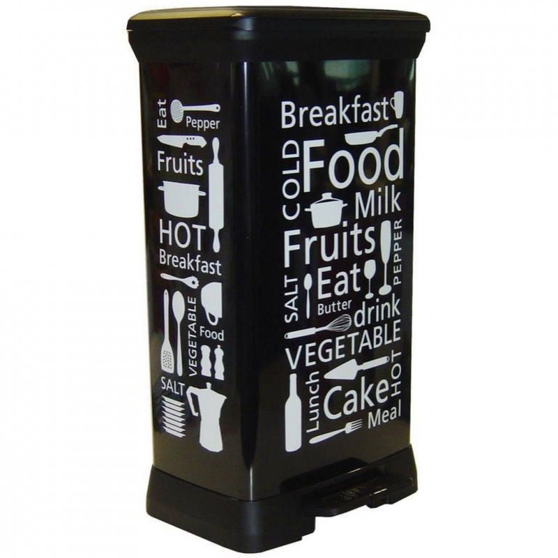 CURVER DECOBIN 50L KITCHEN odpadkový koš 39 x 29 x 73cm černý 02180-K03 CURVER DECOBIN 50L KITCHEN odpadkový koš 39 x 29 x 73cm černý 02180-K03